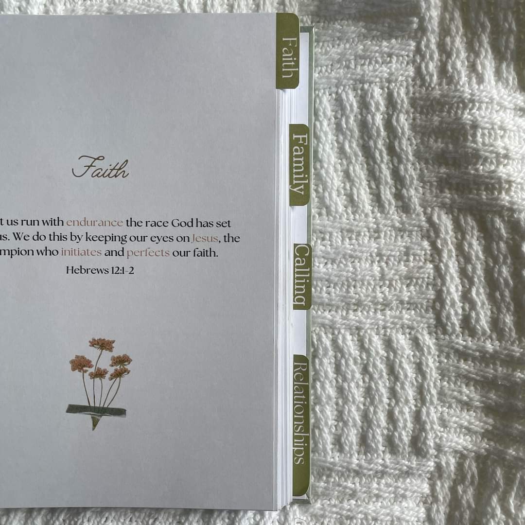 Green Prayer Journal with Sections