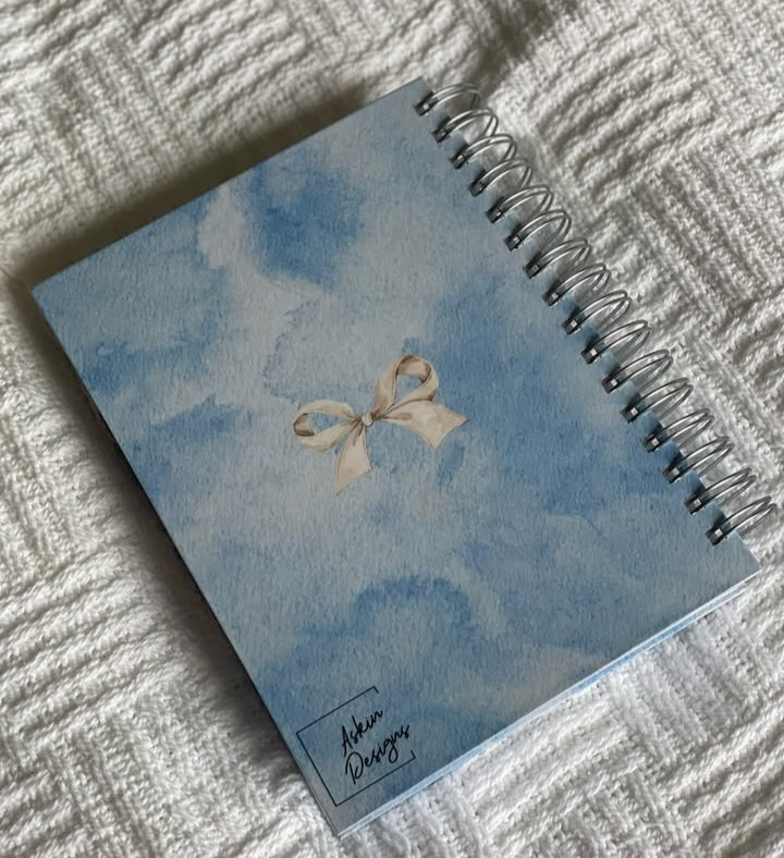 Personalised A5 wire-bound Christian Prayer Journal with Bible verses