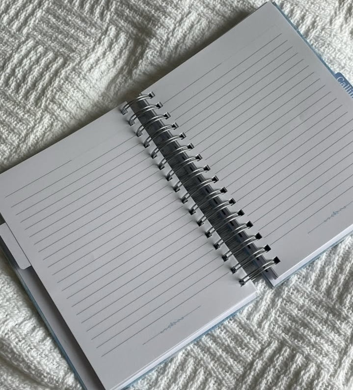 Personalised A5 wire-bound Christian Prayer Journal with Bible verses
