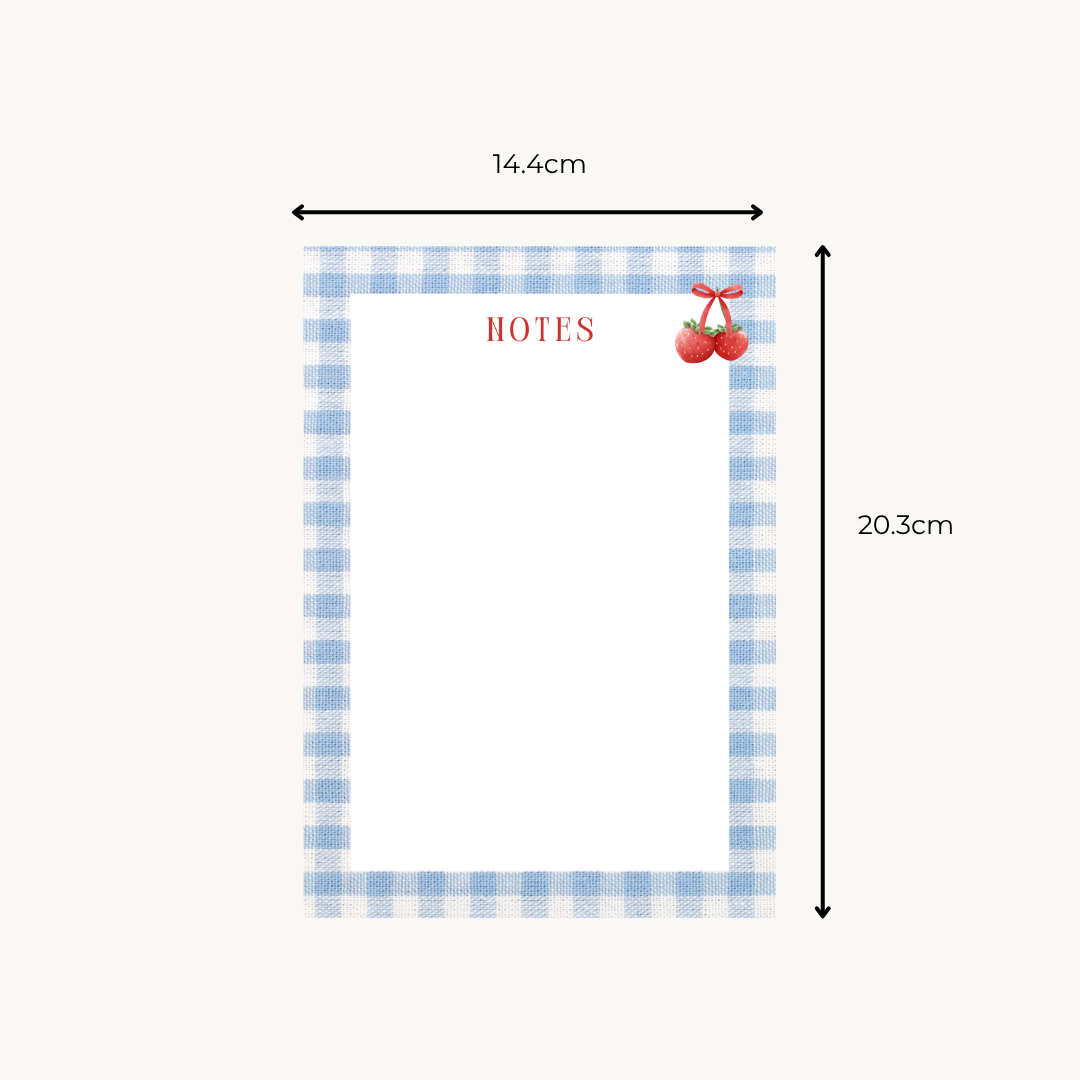 Gingham Strawberry Student Survival Kit