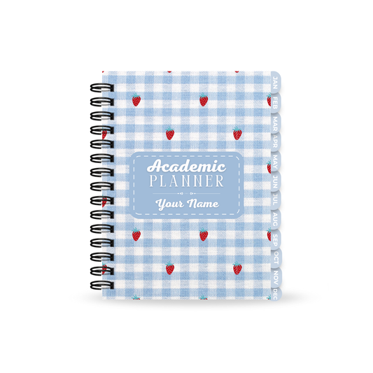 Gingham Strawberry Varsity Planner