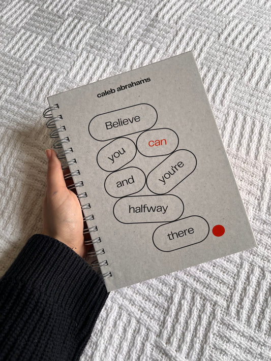 Men's Grey & Orange 2026 Combined Weekly Planner + Notebook (Undated)