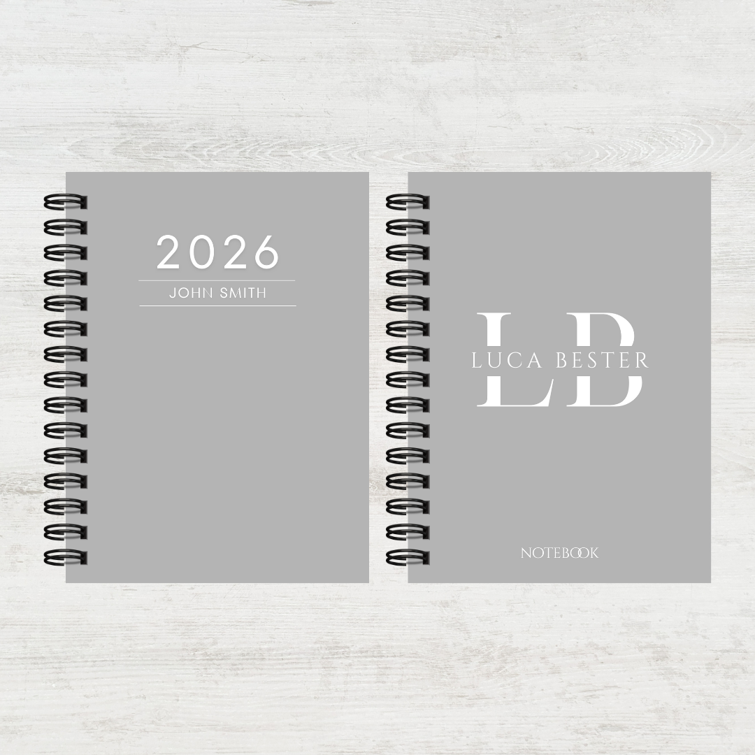 Personalised Men's 2026 Undated Diary (Multiple Colours)