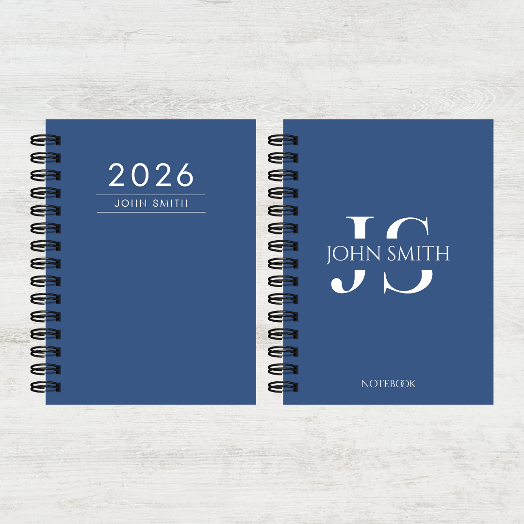Personalised Men's 2026 Undated Diary (Multiple Colours)