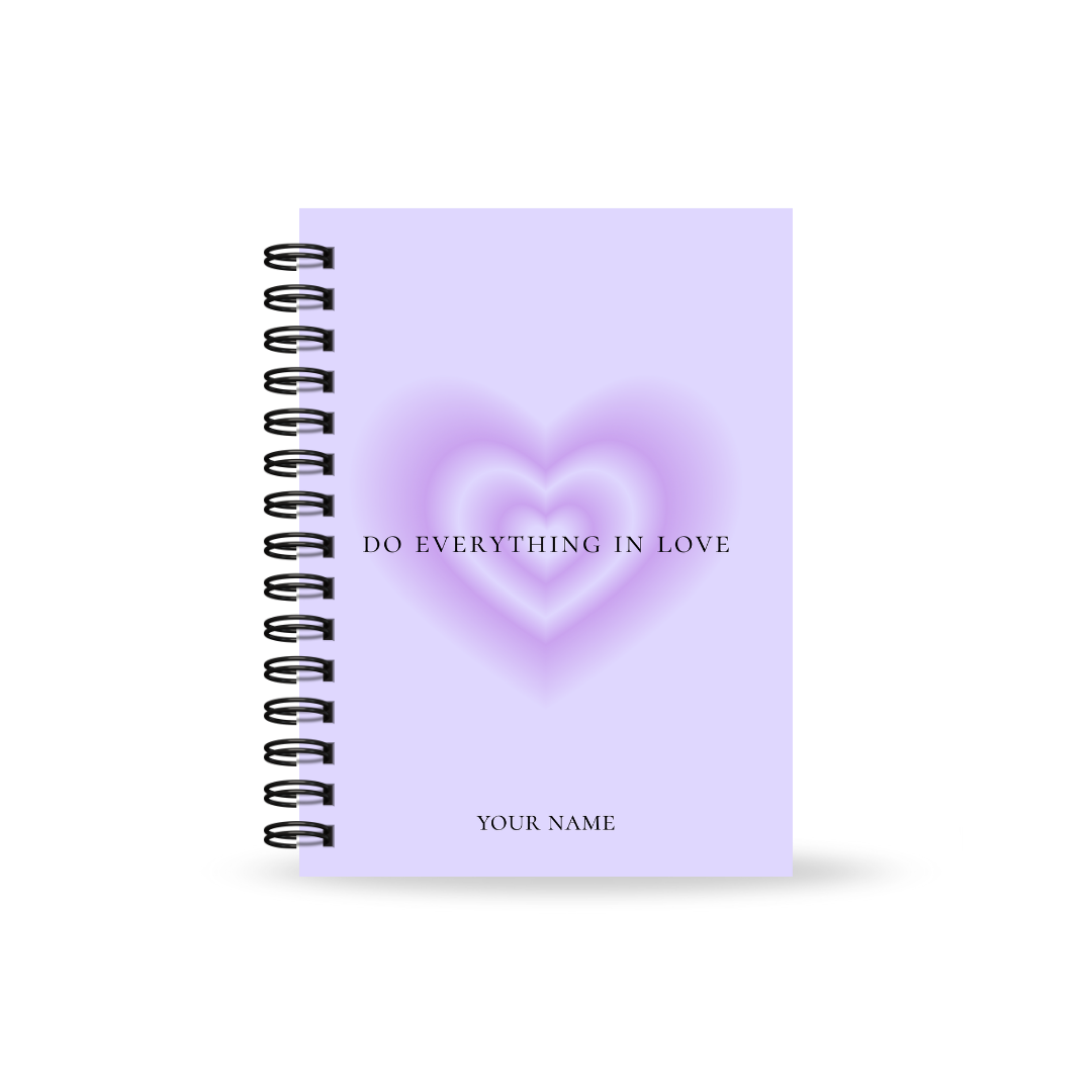 Love Aura Daily Journal with Footnotes (Multiple colours)