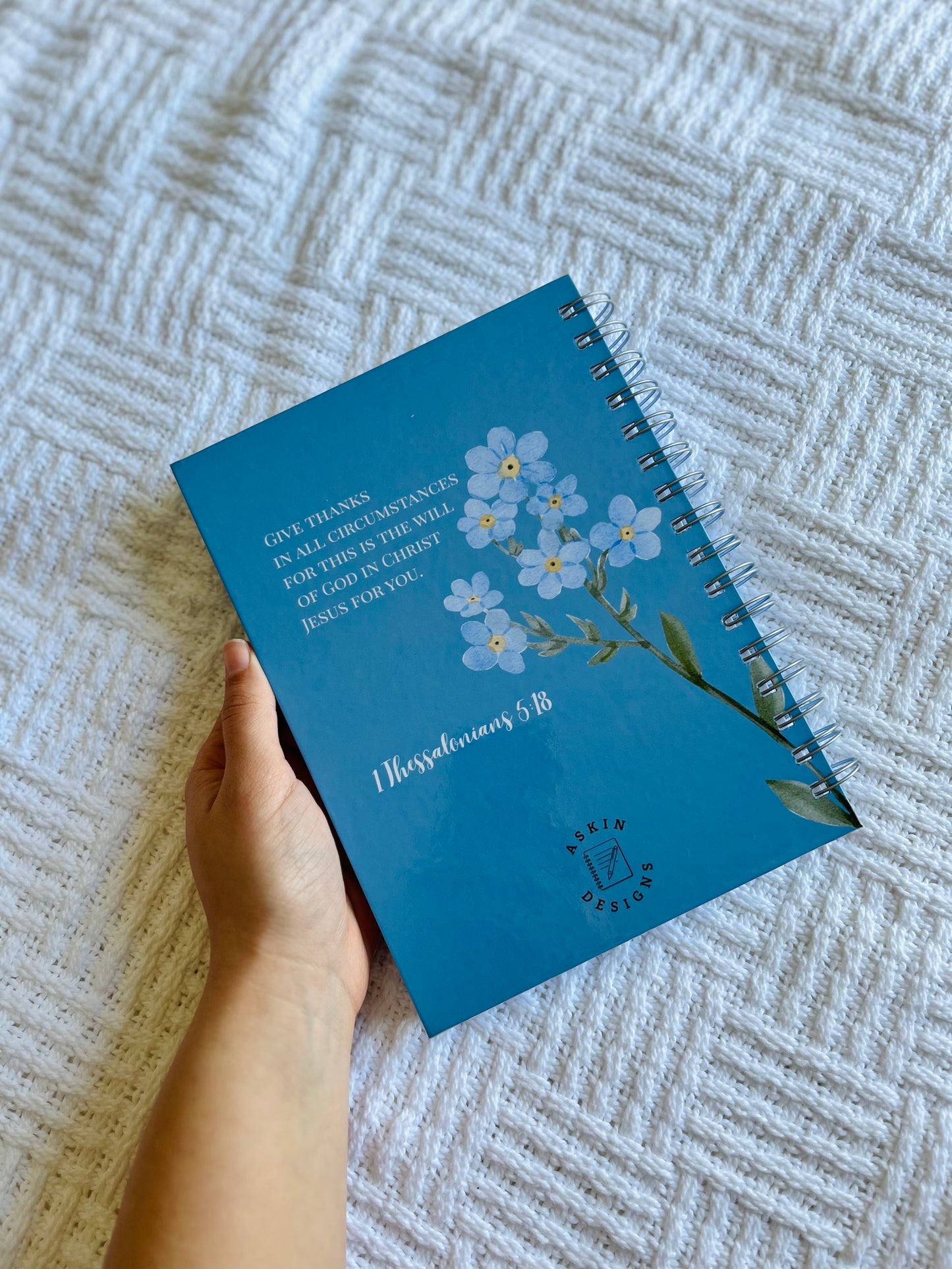 Personalised Blue Sermon Notebook