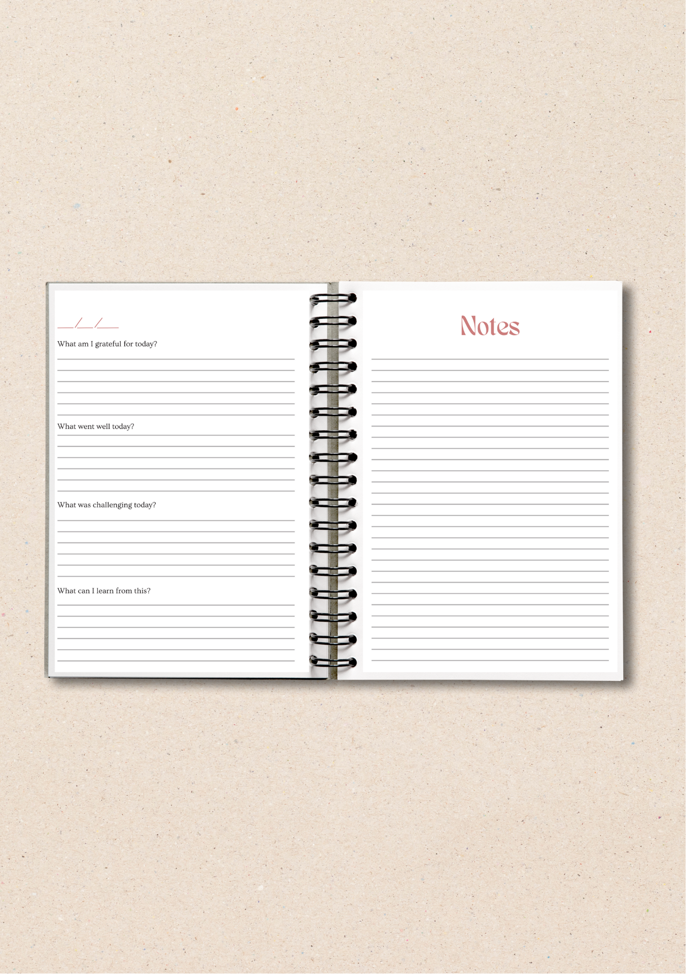 Personalised Orange Floral Gratitude Journal