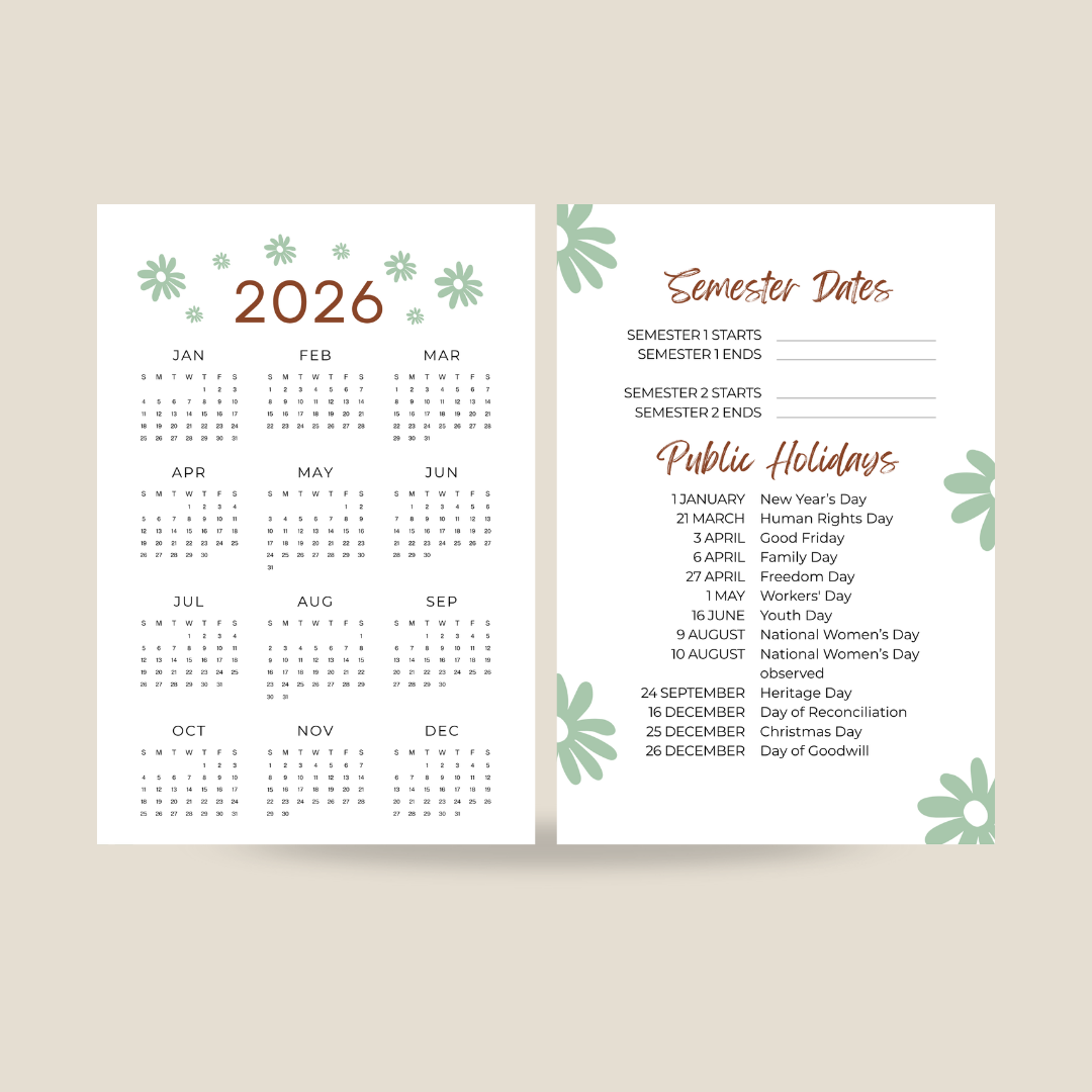 Daisy Varsity Academic Planner