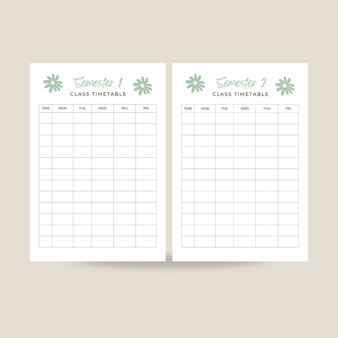 Daisy Varsity Academic Planner