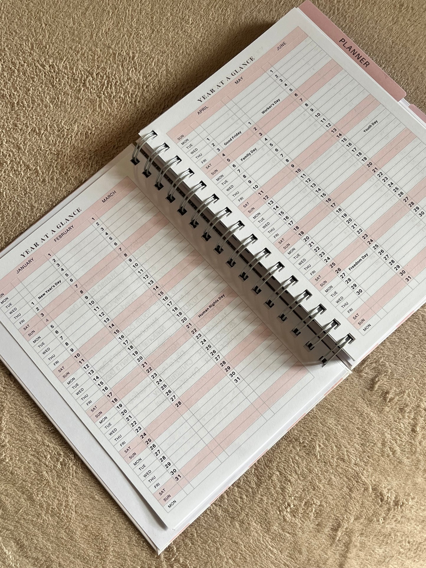 Personalised Women's 2026 Undated Diary (Multiple Colours)