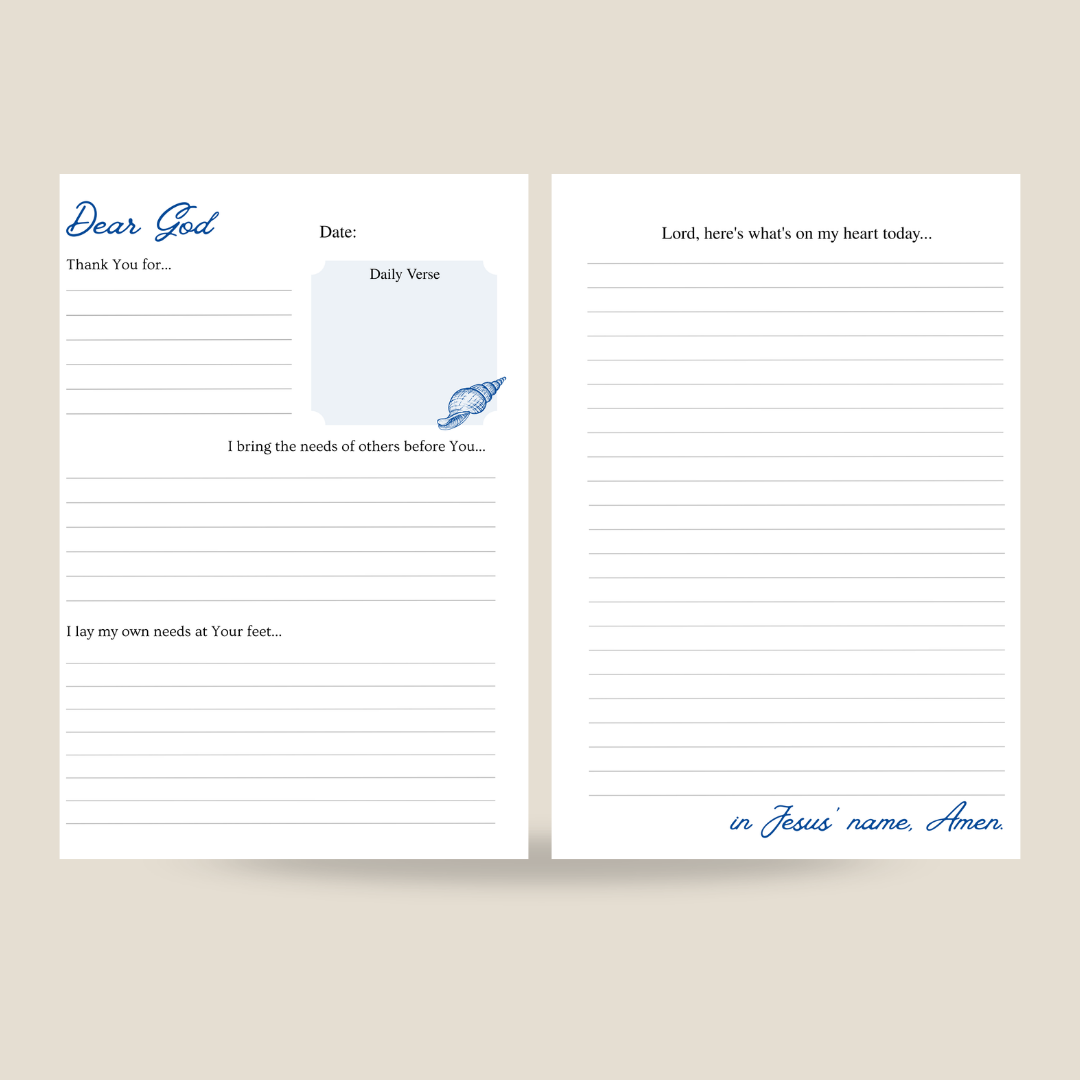 Deep Waters Prayer & Bible Study Journal in One
