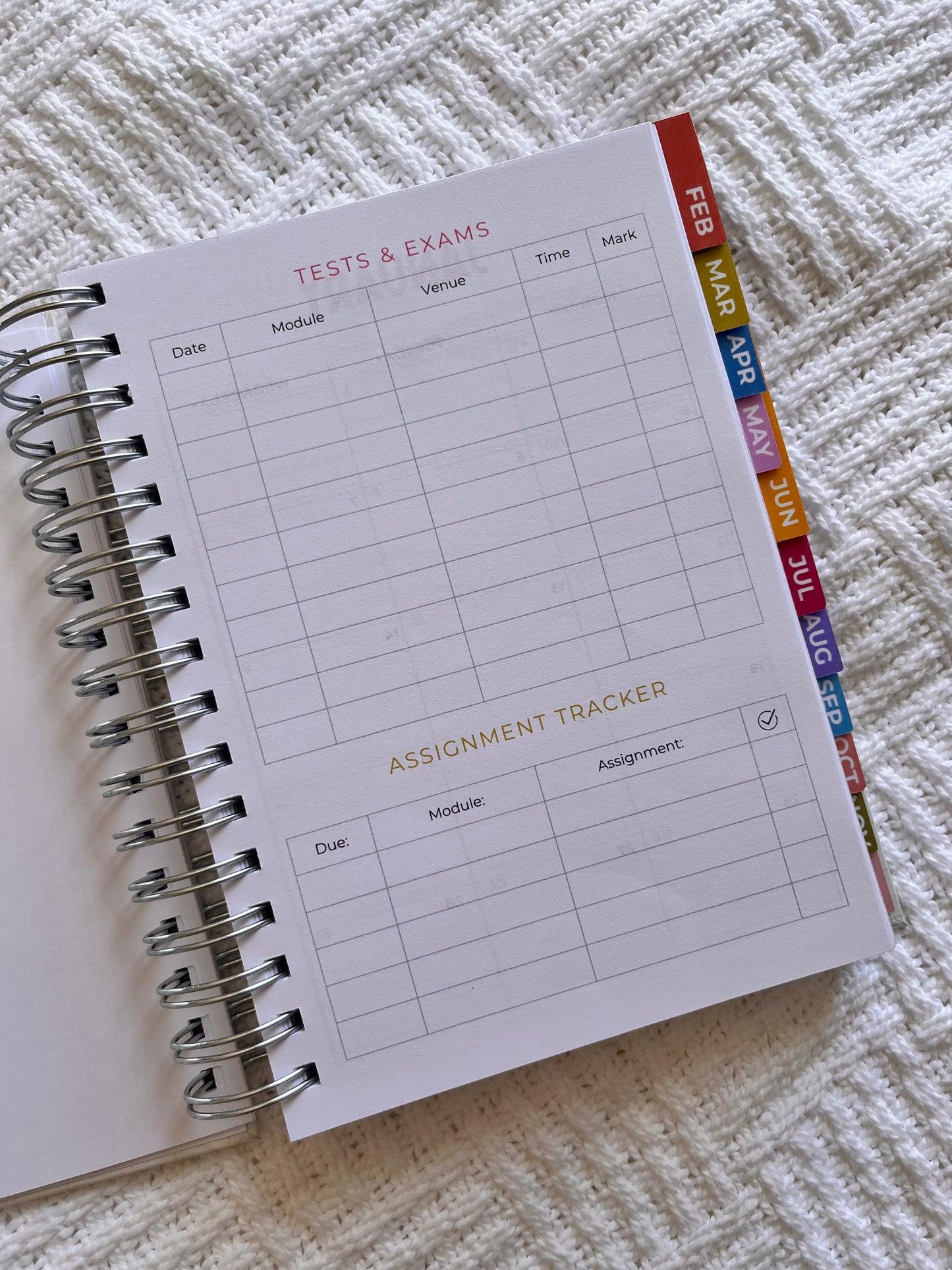 Cute & Colourful Varsity Academic Planner