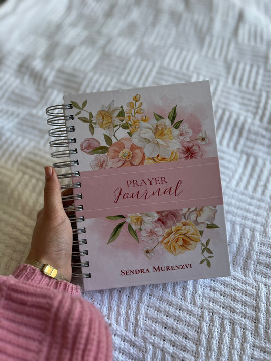Personalised Devotional Journal for Mothers & Wives in Floral Pink and Yellow
