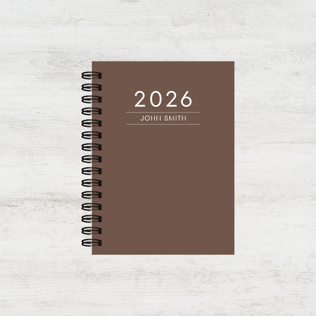 Personalised Men's 2026 Undated Diary (Multiple Colours)