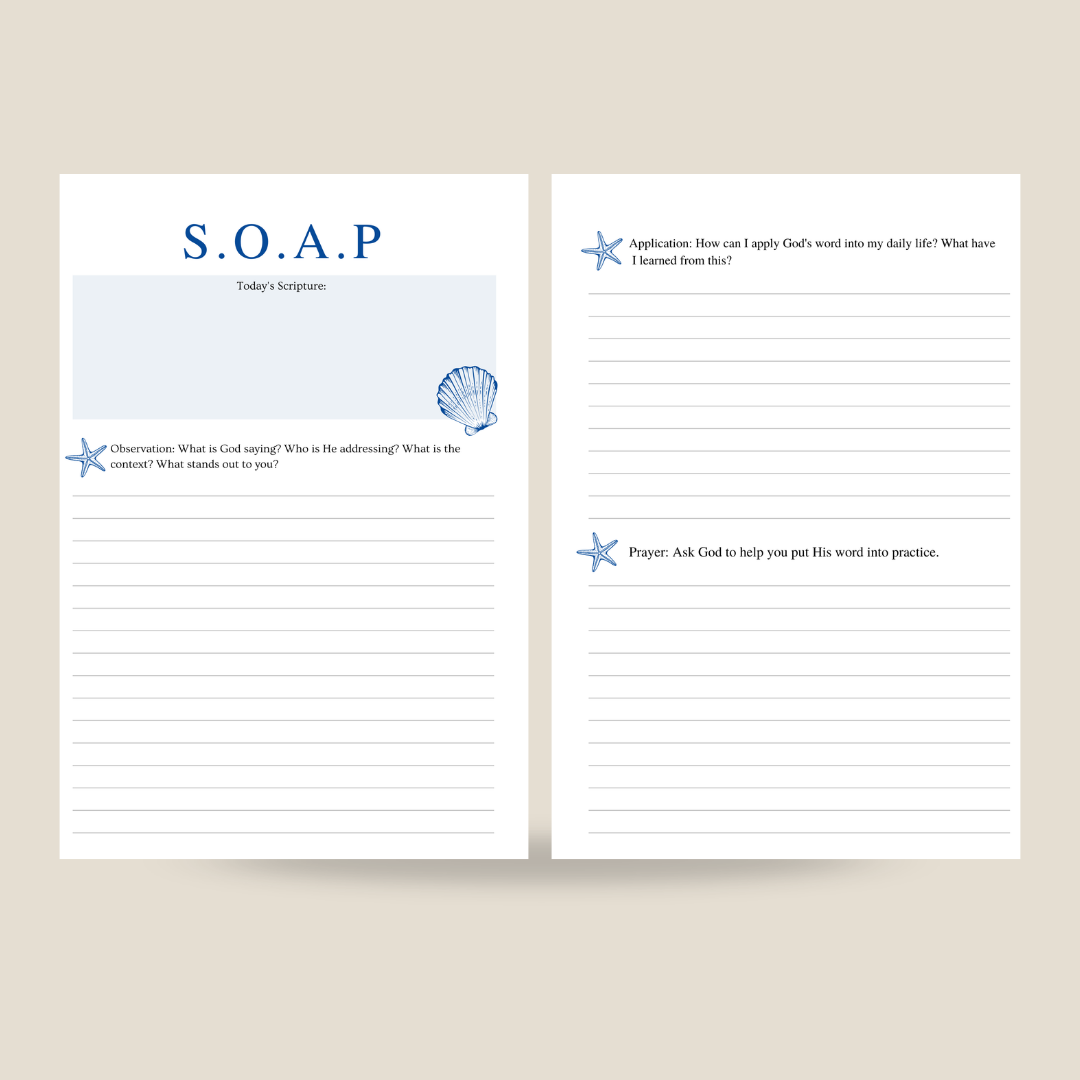 Deep Waters Prayer & Bible Study Journal in One