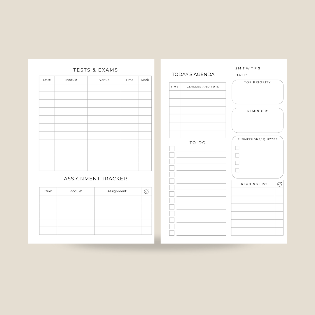 Daisy Varsity Academic Planner