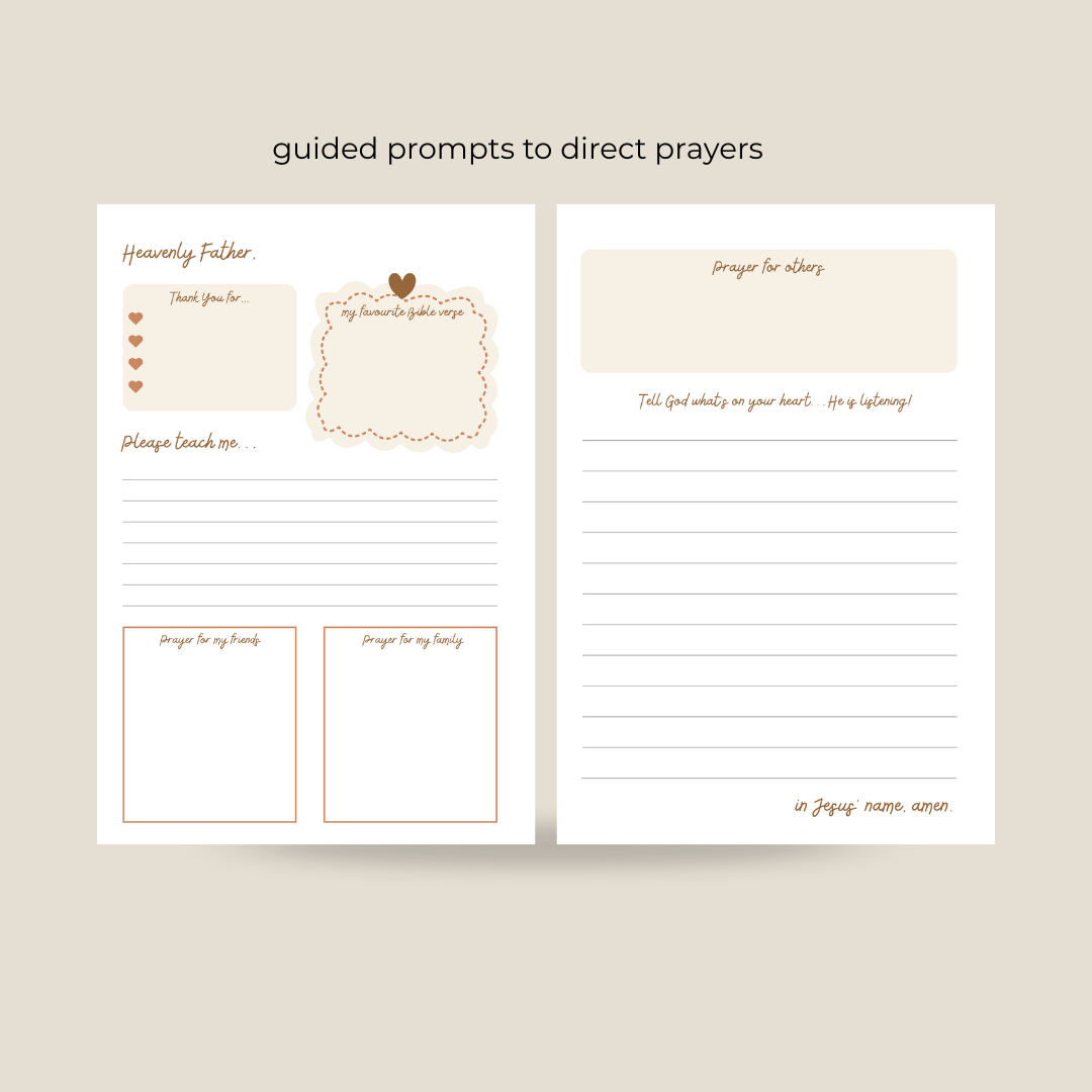 Christian guided prayer spread for teens 