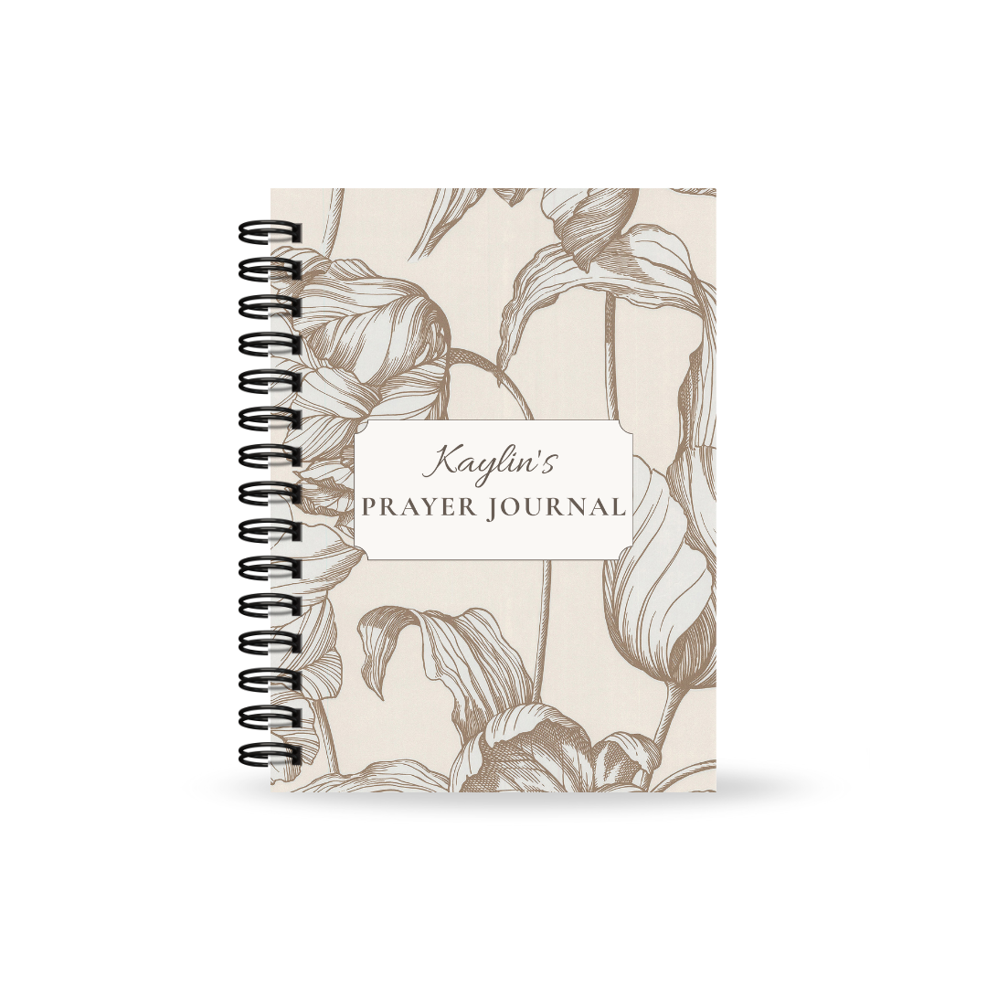 Cream Floral Life Prayer Journal