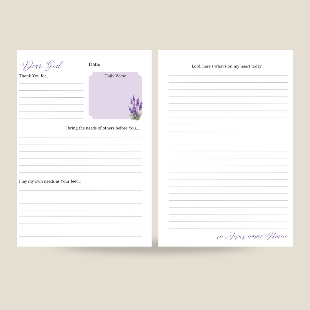 Lavender Guided Prayer Journal