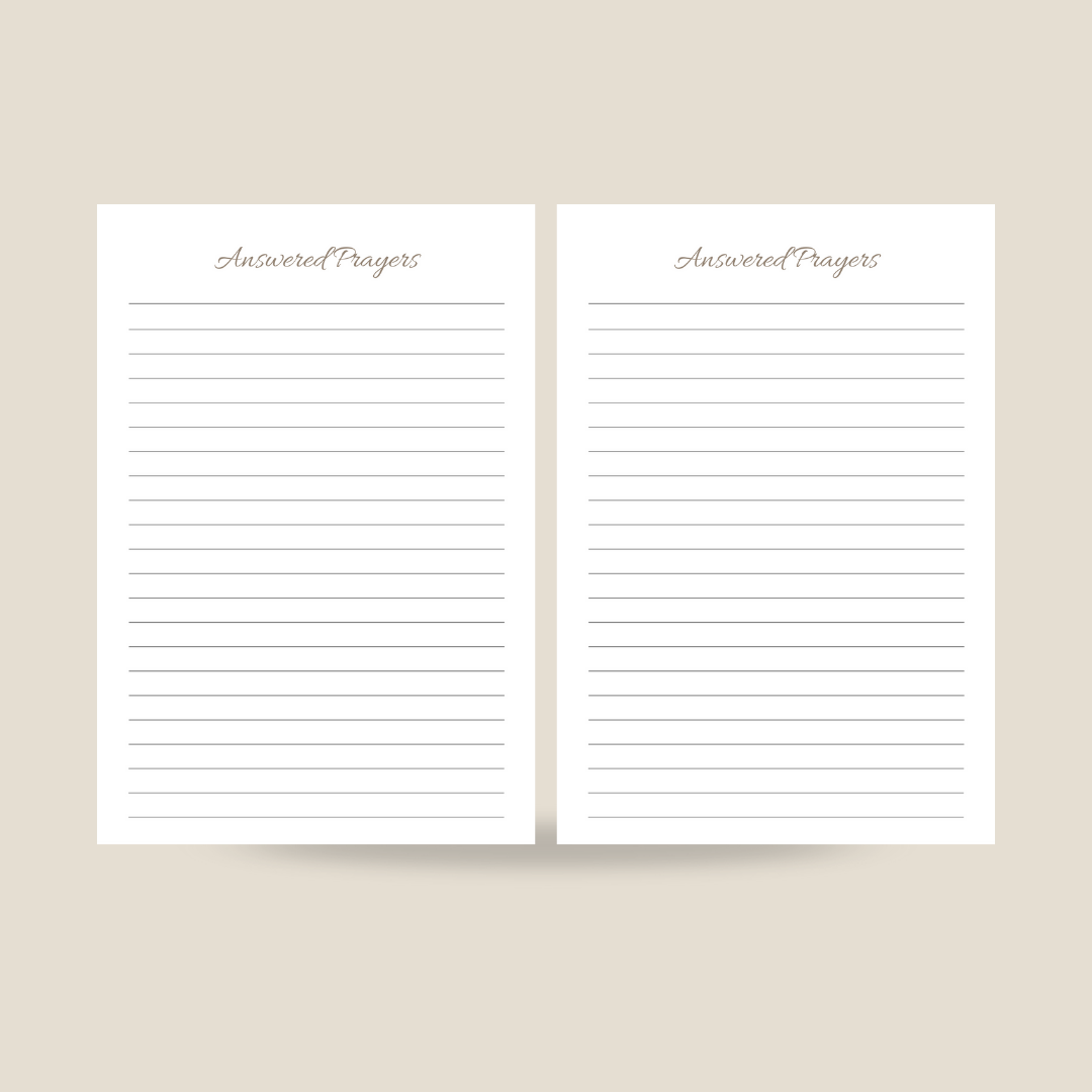 Cream Floral Life Prayer Journal