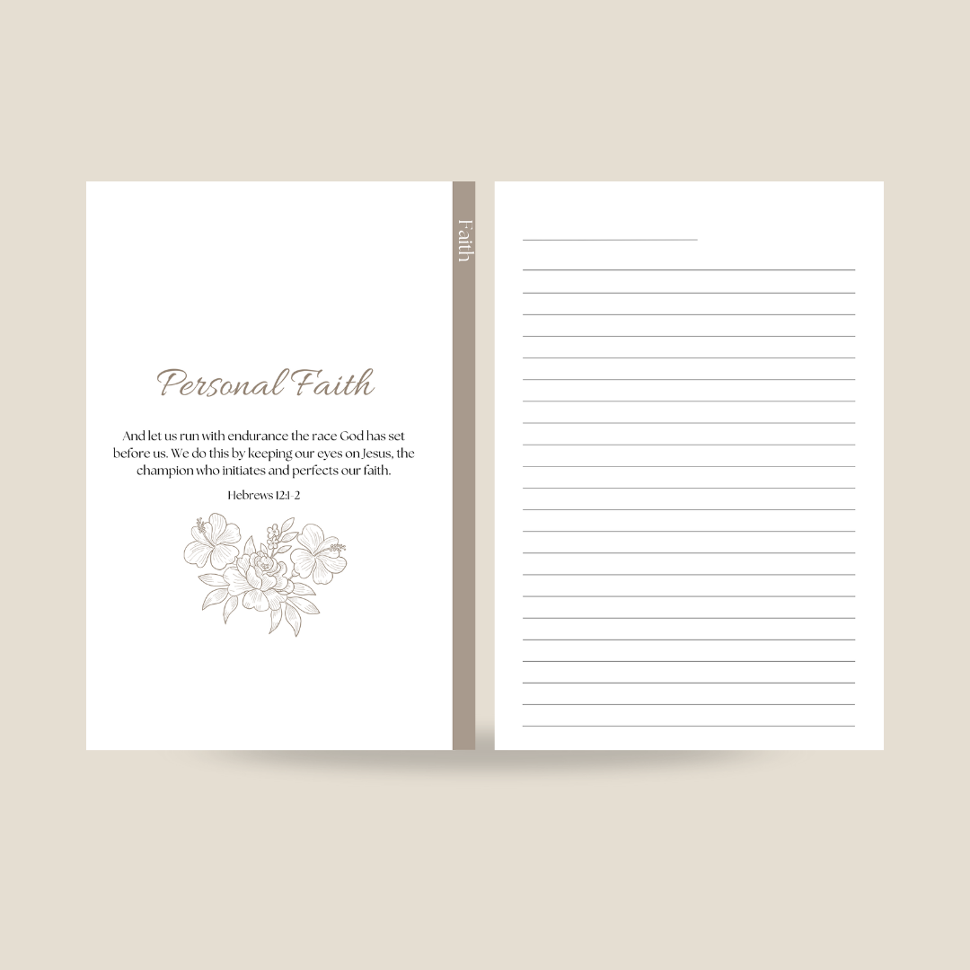 Cream Floral Life Prayer Journal