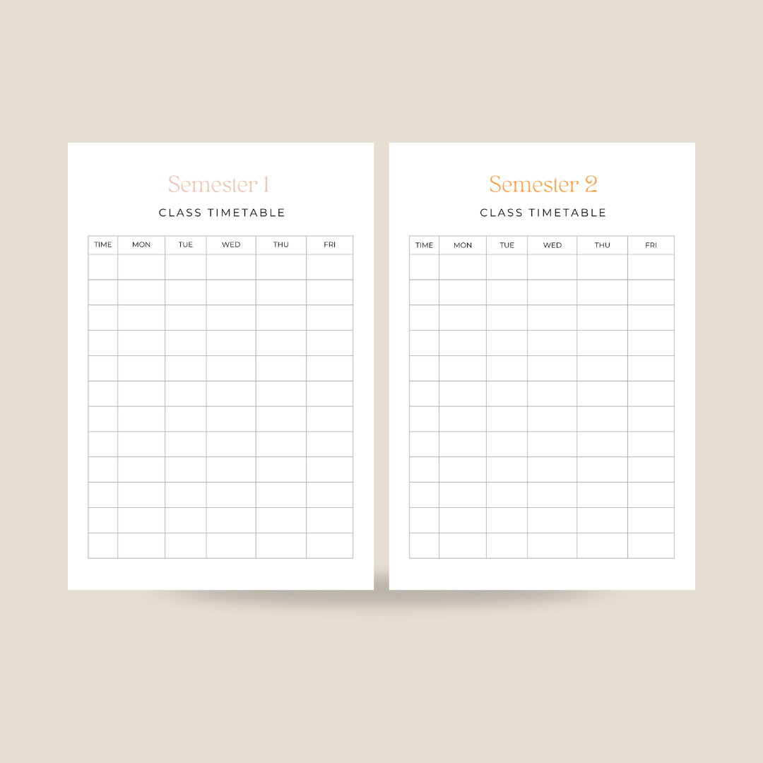 Fun & Fruity Varsity Academic Planner