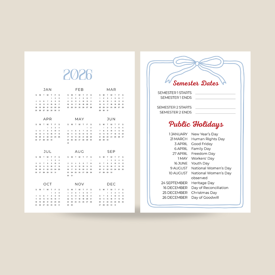 Gingham Strawberry Varsity Planner