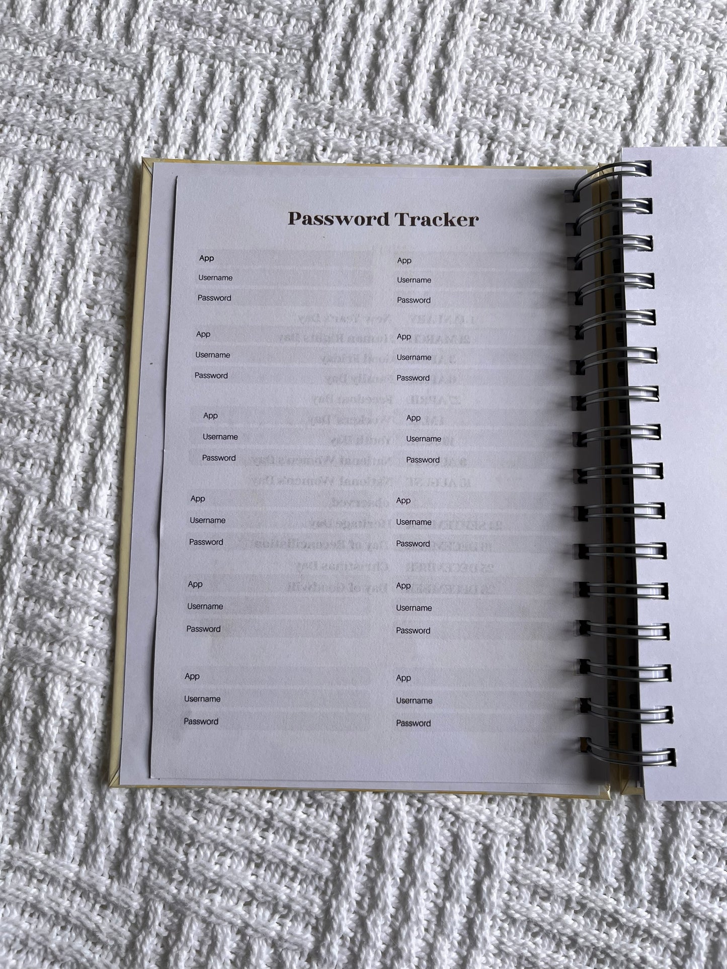 Pastel Striped 2026 Combined Weekly Planner + Notebook (Undated)