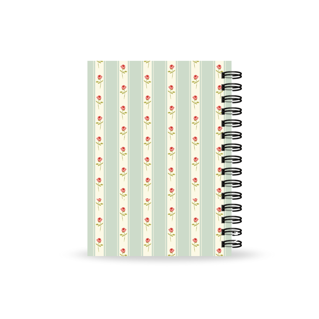 Vintage Floral Daily Journal with Footnotes