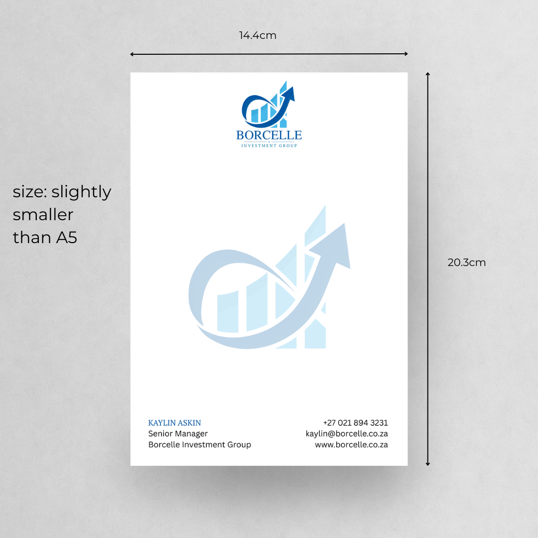 Branded Transparent Logo Tear-Off Notepads in Bulk | Optional Personalisation