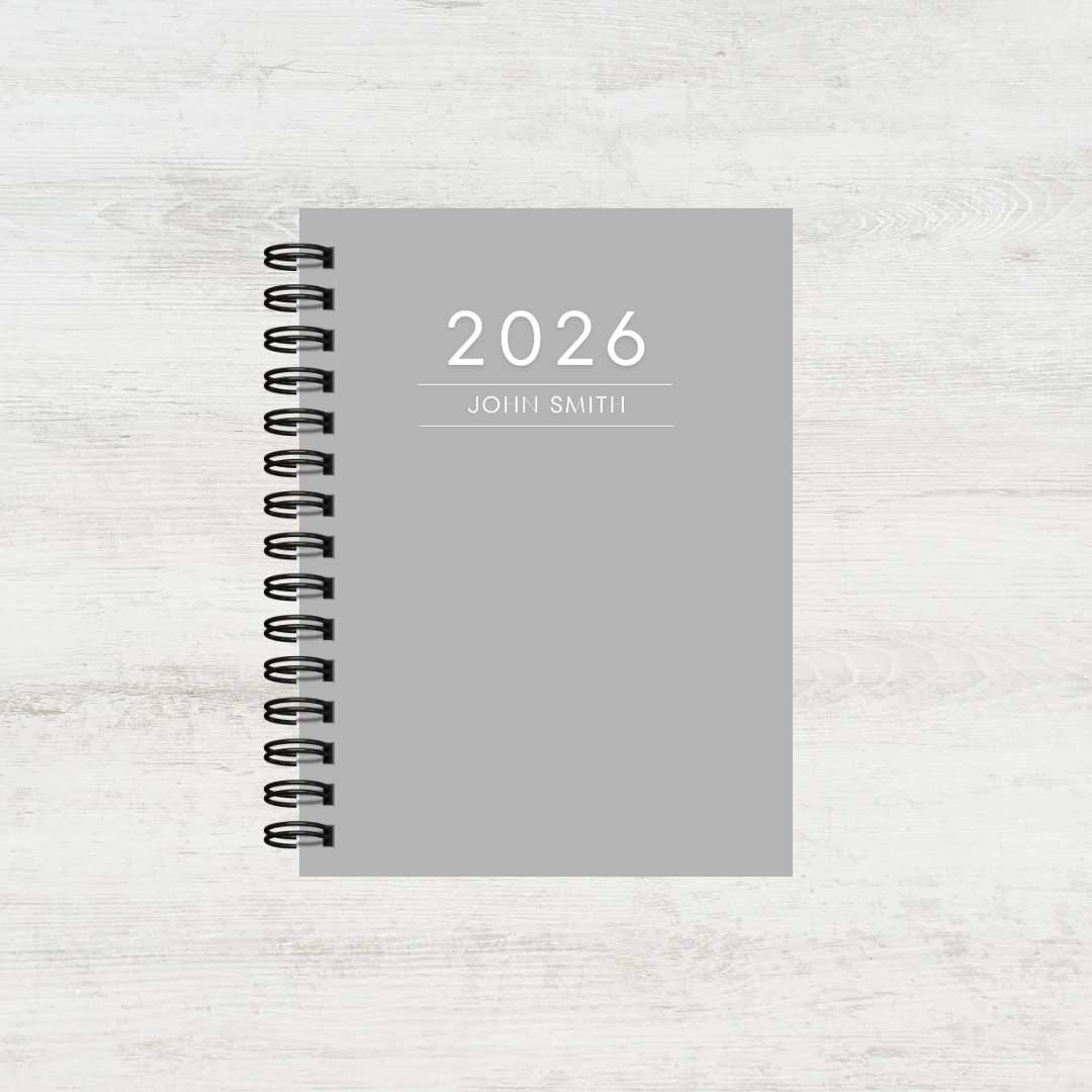 Personalised Men's 2026 Undated Diary (Multiple Colours)