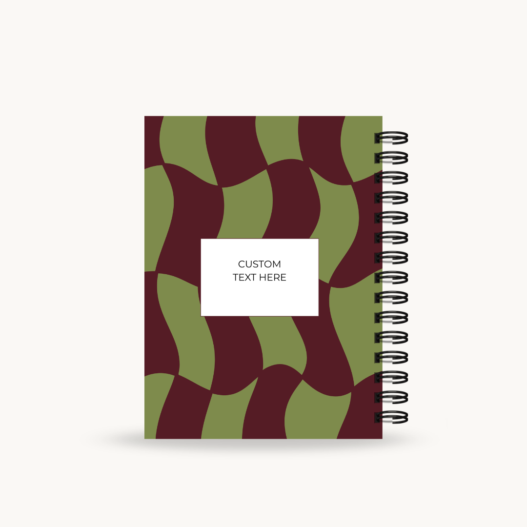 Green & Brown Checkered Varsity Academic Planner-Undated, 6 Months