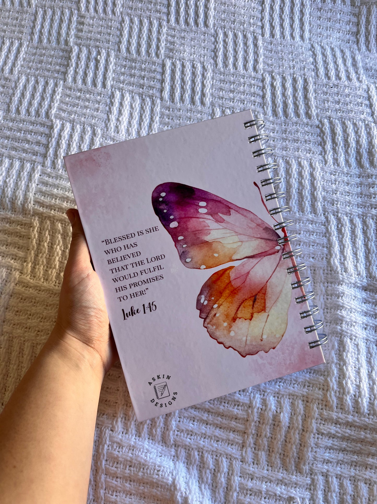 Personalised Butterfly Daily Journal with Personalised Pages & Footnotes