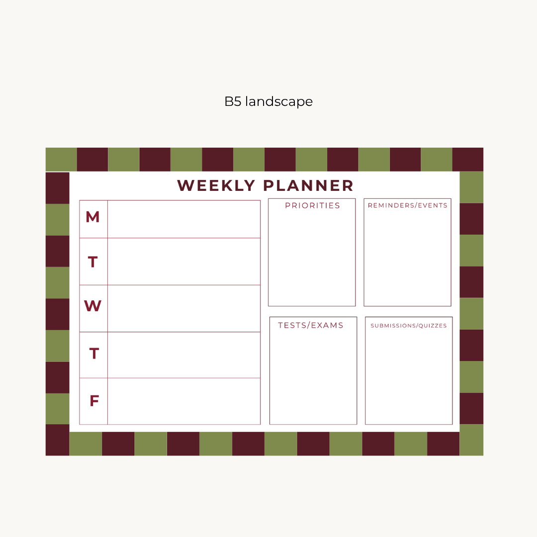Green & Brown Student Survival Kit