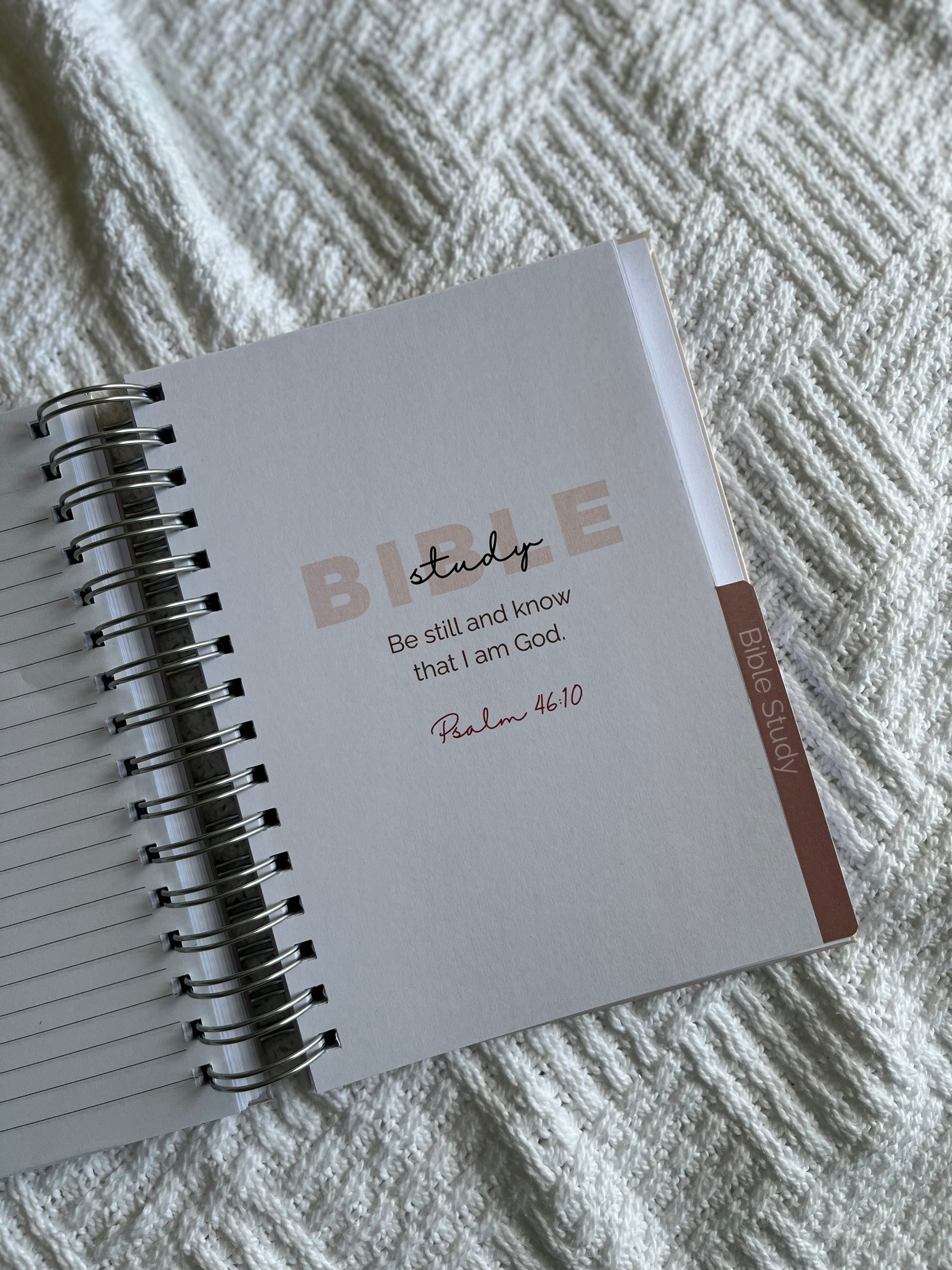 Personalised Christian Prayer and Bible study journal in one, with Bible verses for women and the SOAP method 