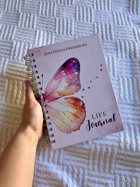 Personalised Butterfly Daily Journal with Personalised Pages & Footnotes
