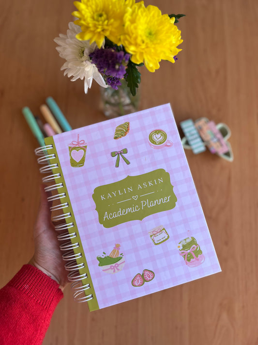 Strawberry Matcha Varsity Academic Planner