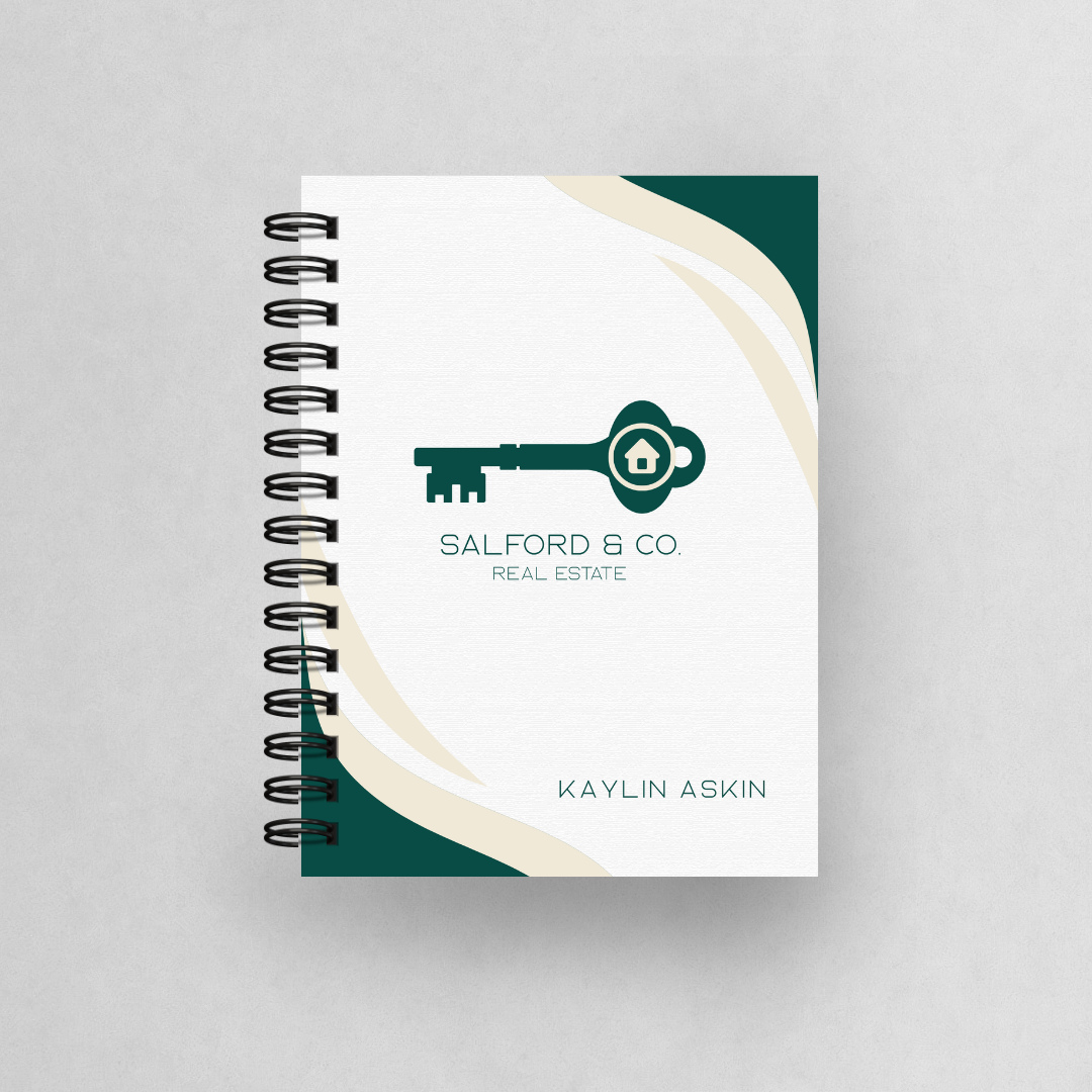 Branded White Background A6 Mini Notebook in Bulk| Optional Personalisation
