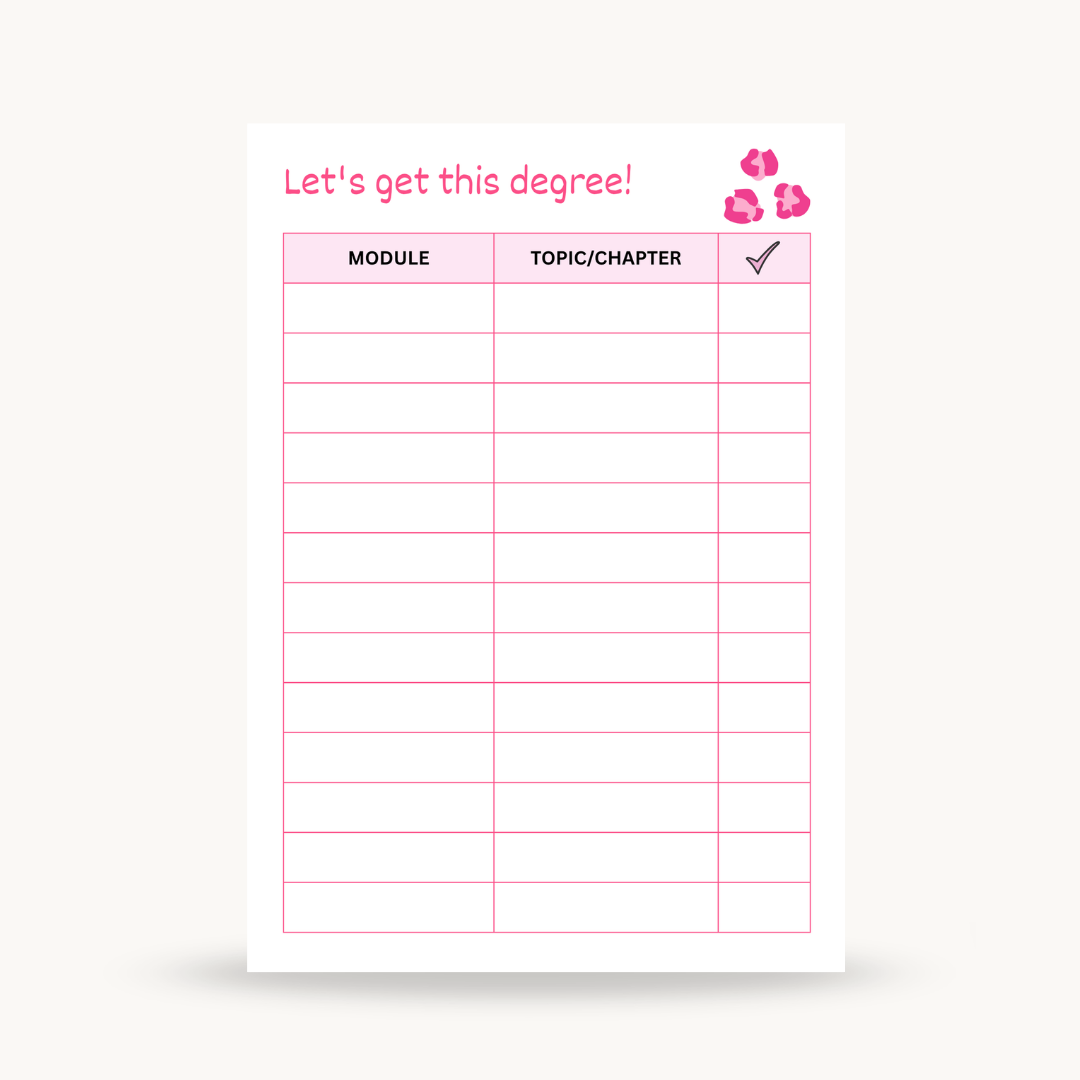 Pink Panther Student Survival Kit