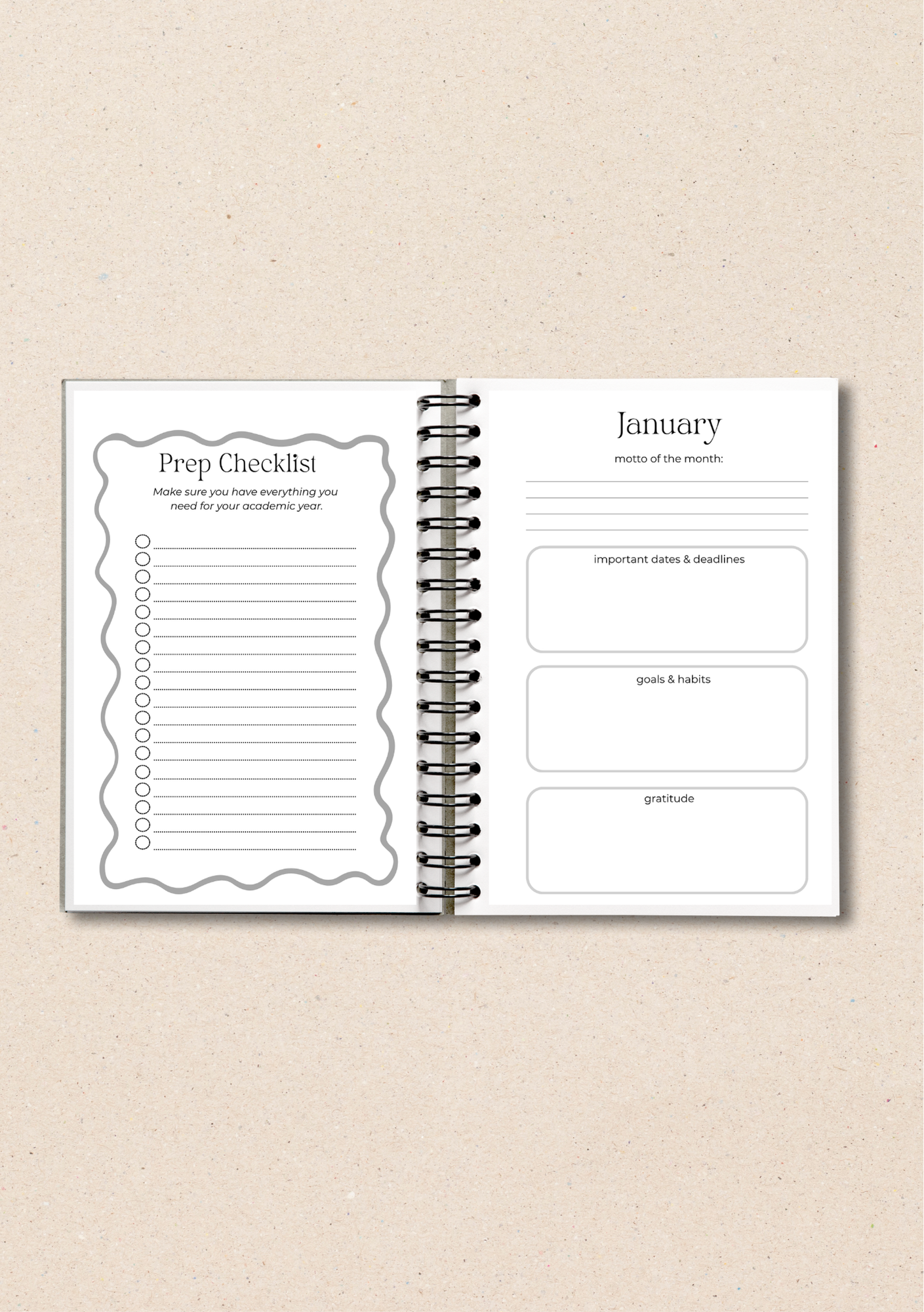 Customisable Varsity Academic Planner