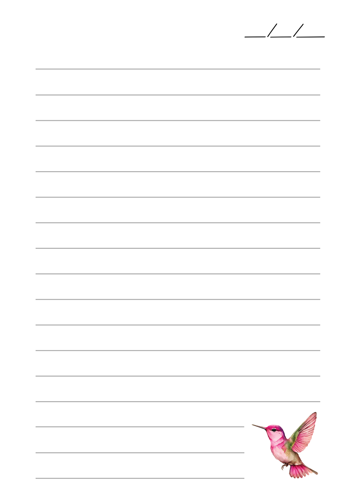 Hummingbird Praise Diary + A6 Notebook Combo