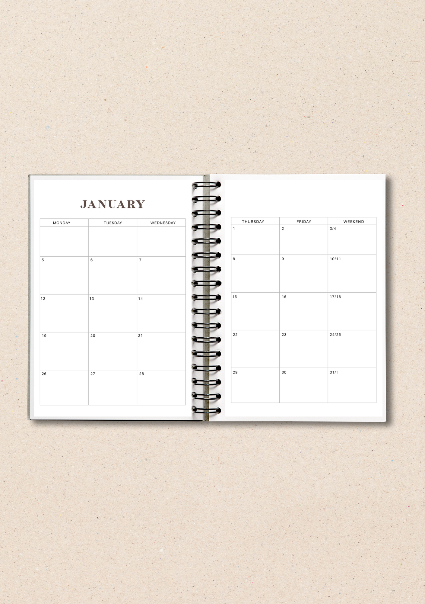 Customisable 2026 Combined Weekly Planner + Notebook (Undated)