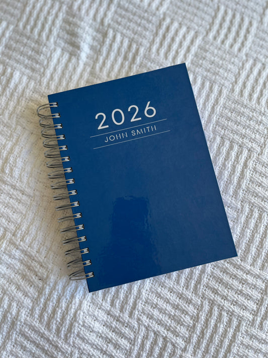 Personalised Men's 2026 Undated Diary (Multiple Colours)