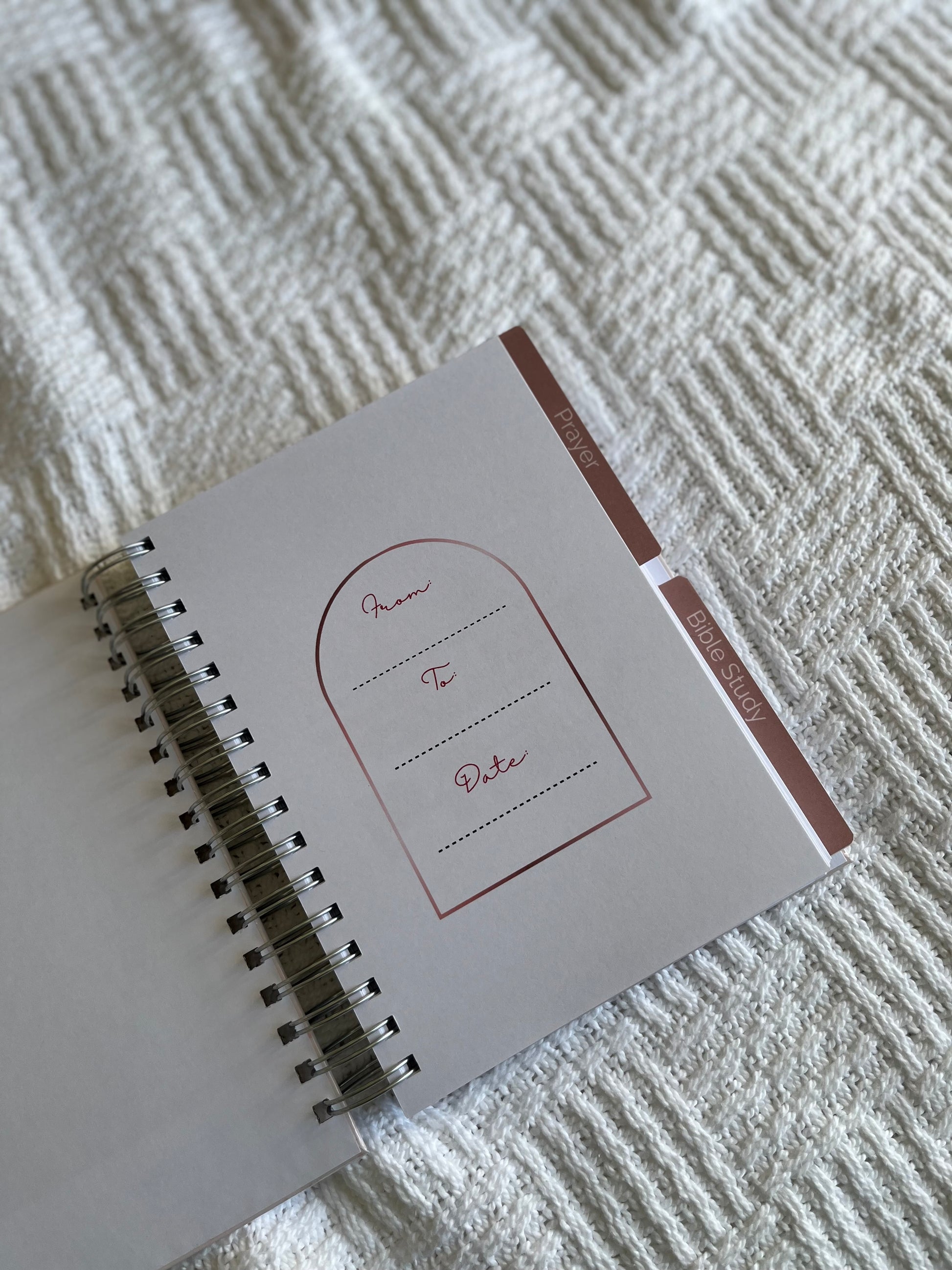 Personalised Christian Prayer and Bible study journal in one, with Bible verses for women and the SOAP method 
