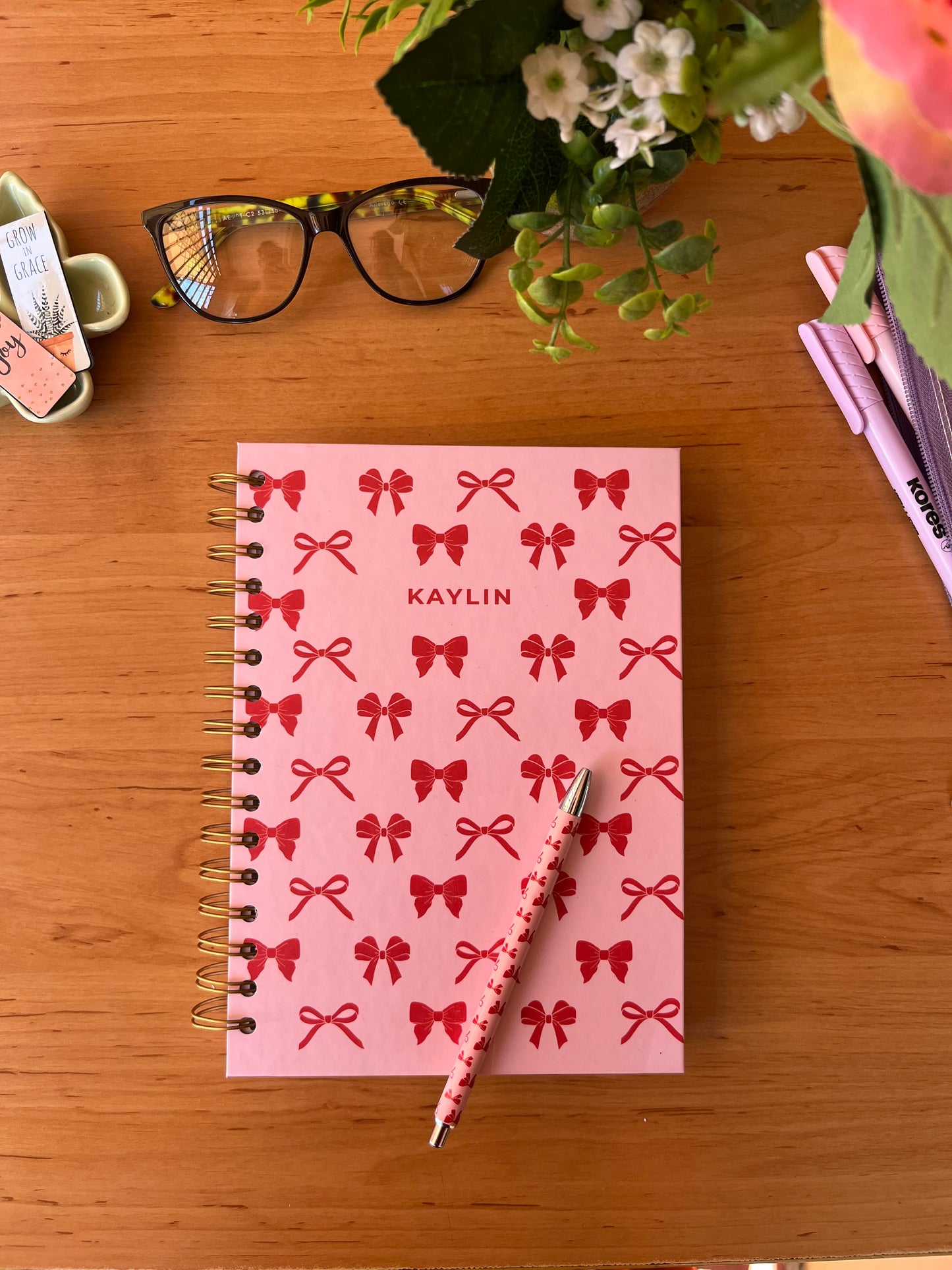 Bow-Pattern Lined Notebook