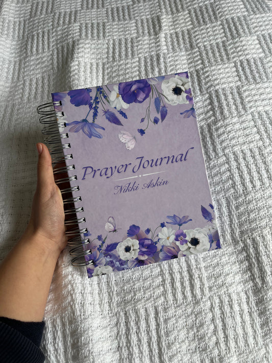 Personalised Purple Floral Devotional Journal for Mothers and Wives