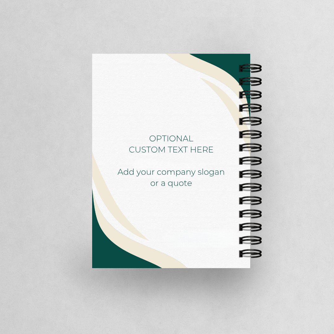 Branded White Background A6 Mini Notebook in Bulk| Optional Personalisation