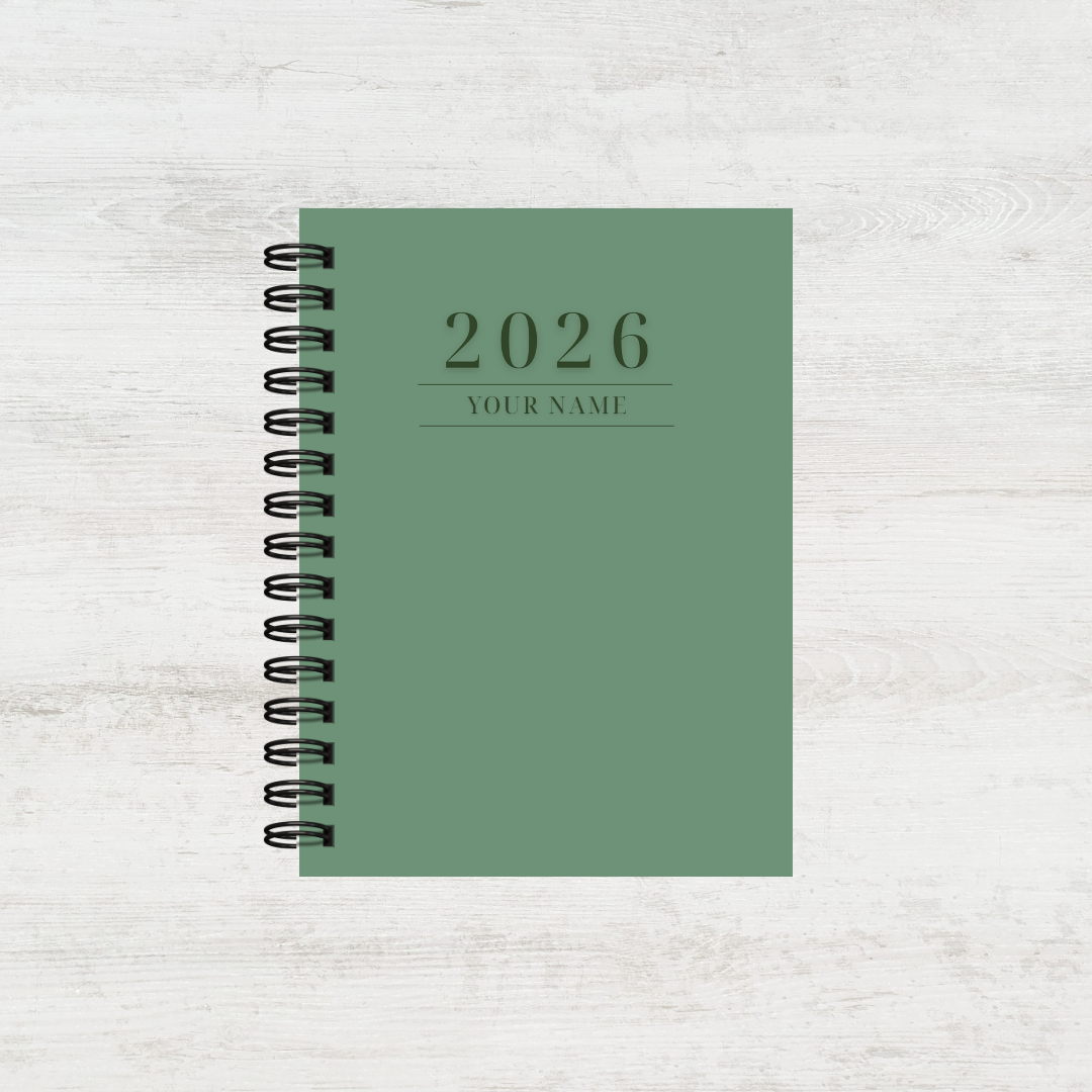 Personalised Women's 2026 Undated Diary (Multiple Colours)