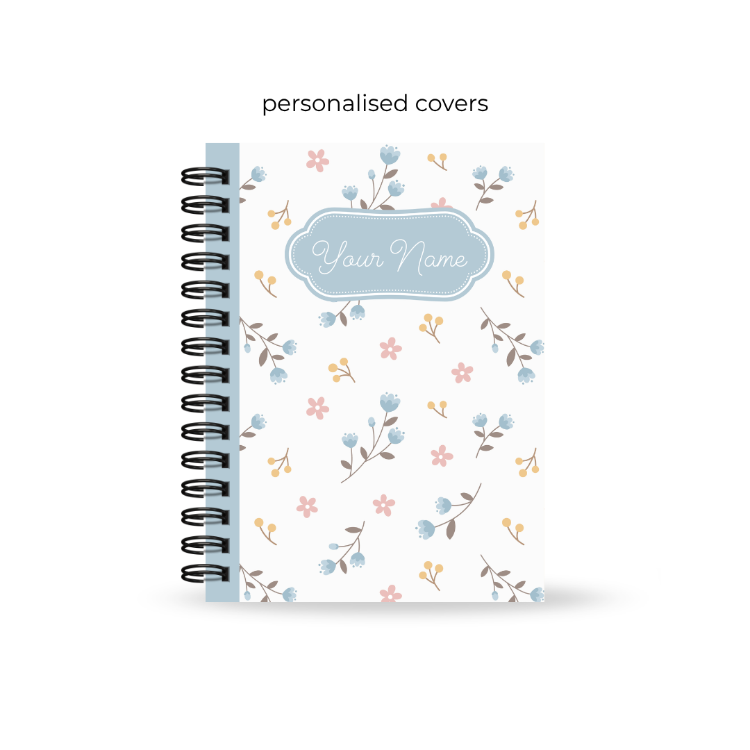 Blue Floral Prayer & Bible Study Journal in One