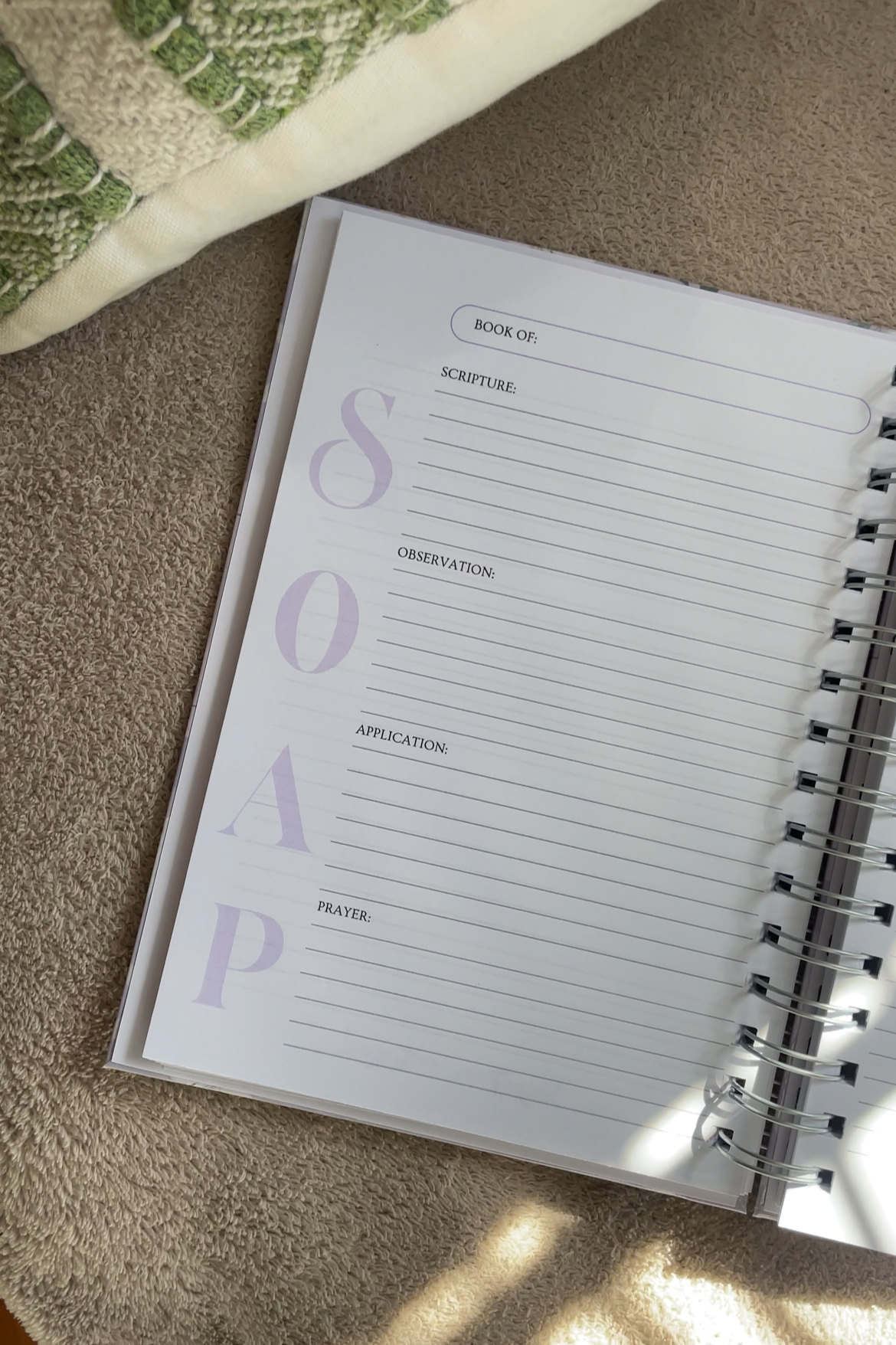 Personalised Christian Floral Bible Study Journal with SOAP Method for women 